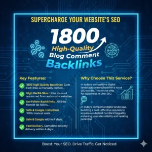 1800 High-Quality Blog Comment Backlinks