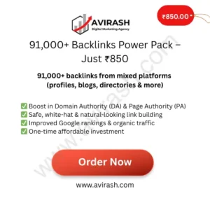 91,000+ Backlinks Power Pack – Just ₹850