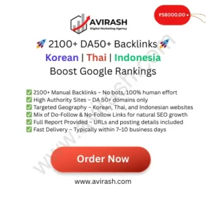 🚀 2100+ DA50+ Backlinks – Korean | Thai | Indo – Rank #1 on Google!